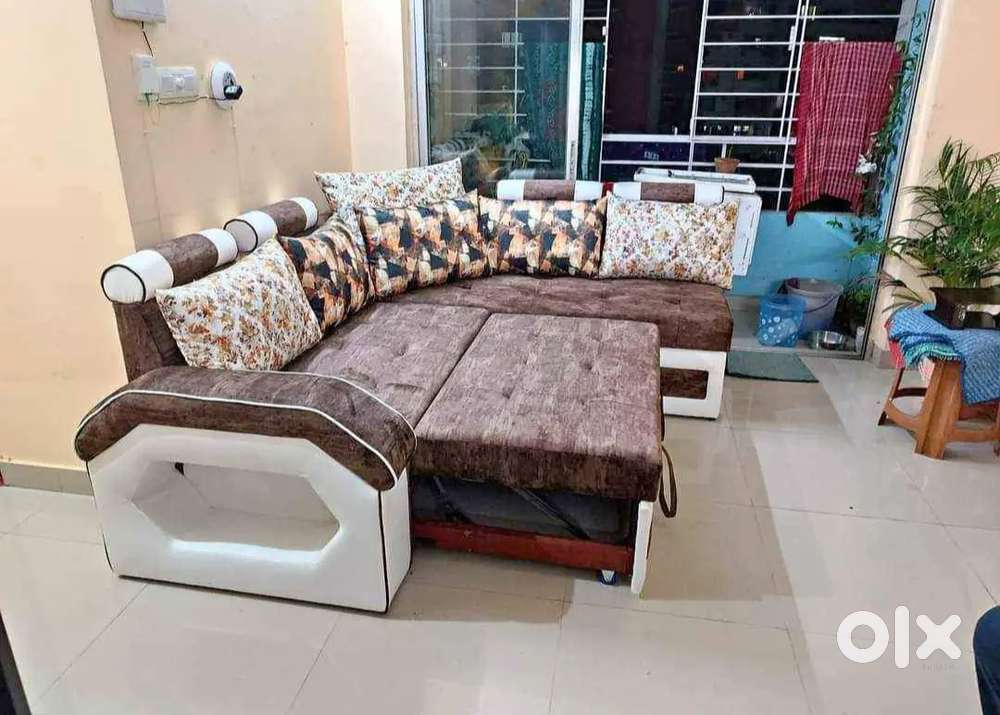 New brand l sofa cum bed hydraulic system