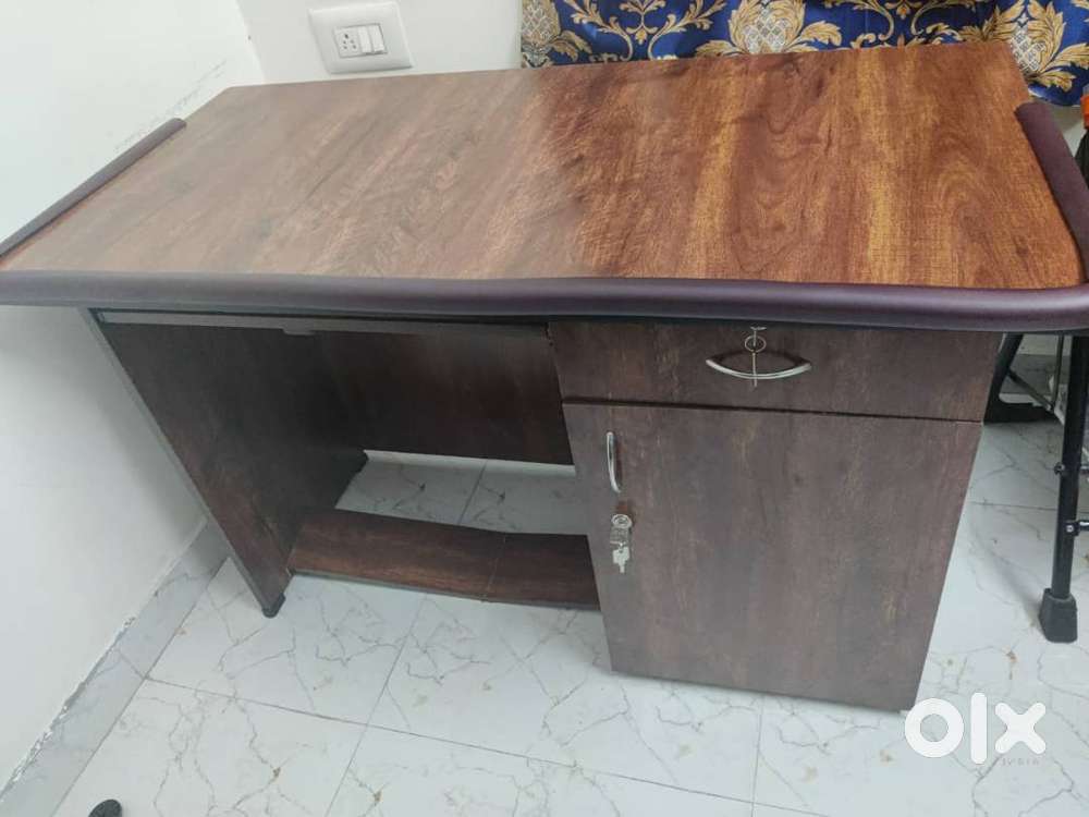 Solid Wood Study / Computer Table – 3 Months Old  Drawer + Storage