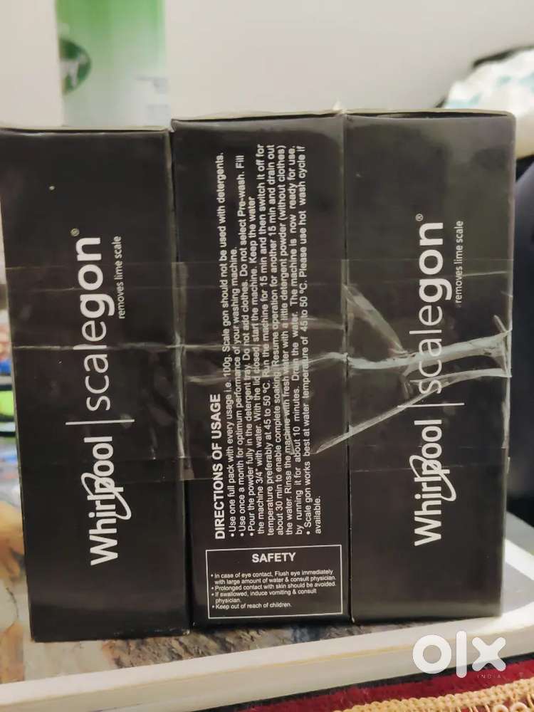 Whirlpool Scalgon Washing Machine Descaler  Sealed Pack of 3