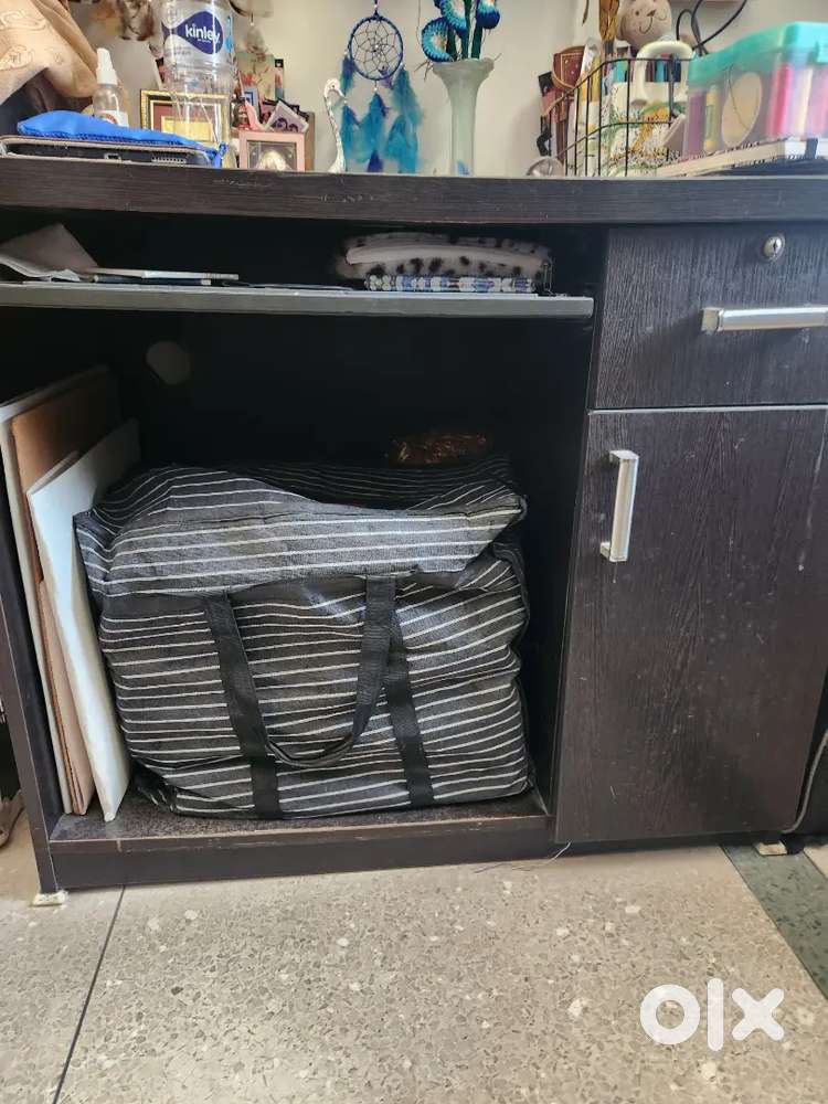 Study table with a cupboard and a drawer