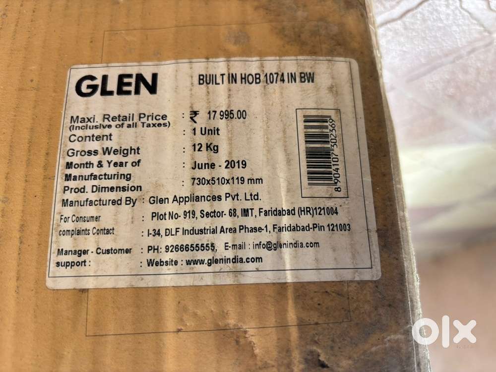 GLEN built in hob 1074, Hobtop