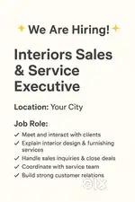 Interiors Sales & Service Executive (Female Only)