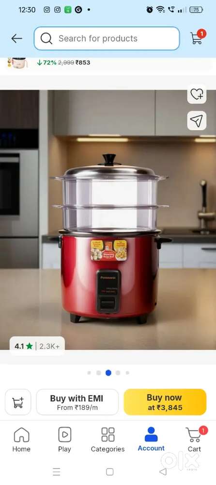 Panasonic electric momos/sweet corn steamer