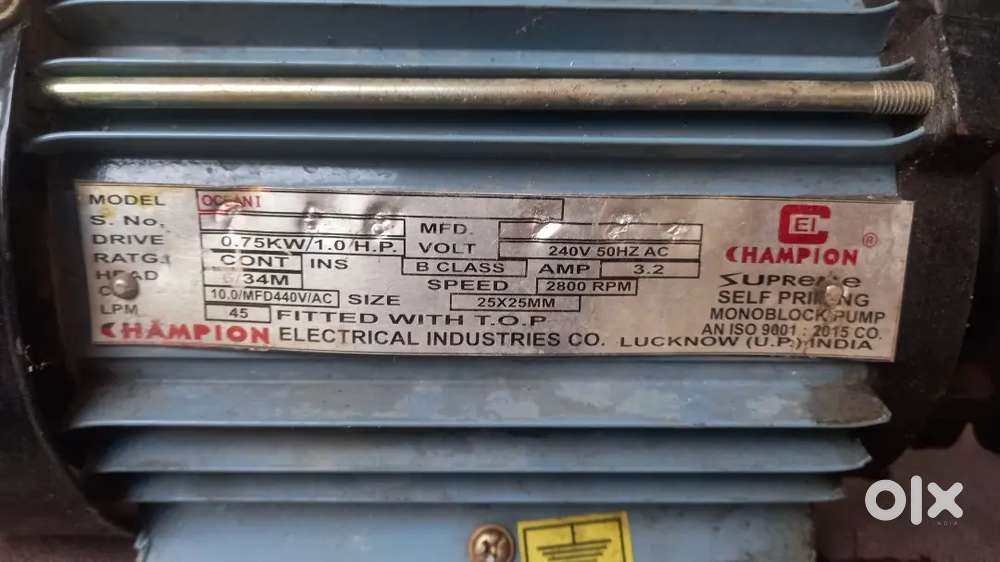 1 HP Champion water motor