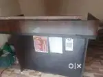 Wood counter food counter