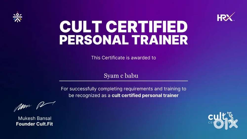 PERSONAL TRAINER/GYM TRAINER