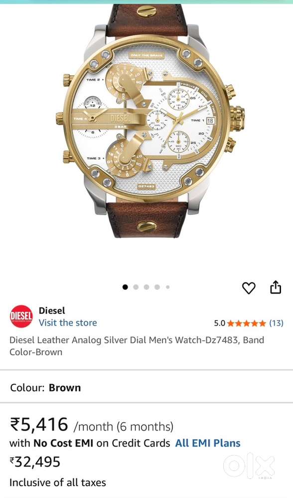 Diesel Leather Analog Men Watch