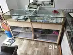 Glass & Wood Counter for Novelty or Clothing