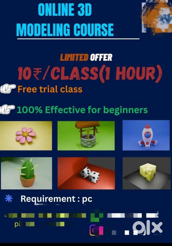 3d modelling online course malayalam