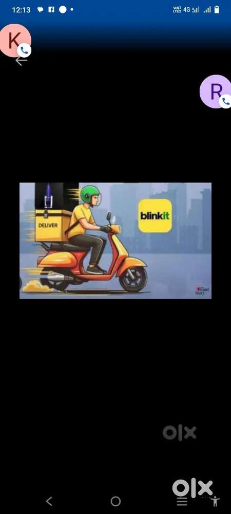 Hiring for rajkot blinkit delivery boy job