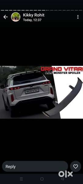 Grand vitara spoiler abs plastic piano black with led
