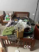 Bed [double bed ans single -mahagany] along with mattress