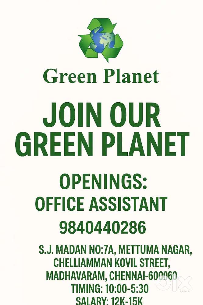 Office assistant ( male candidate)