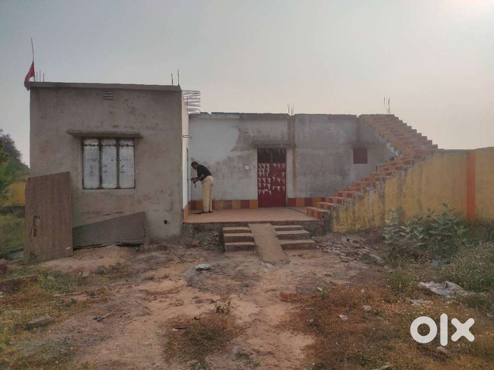 Road side touching 2 Acres land for rent with boundary,2 BHK out house