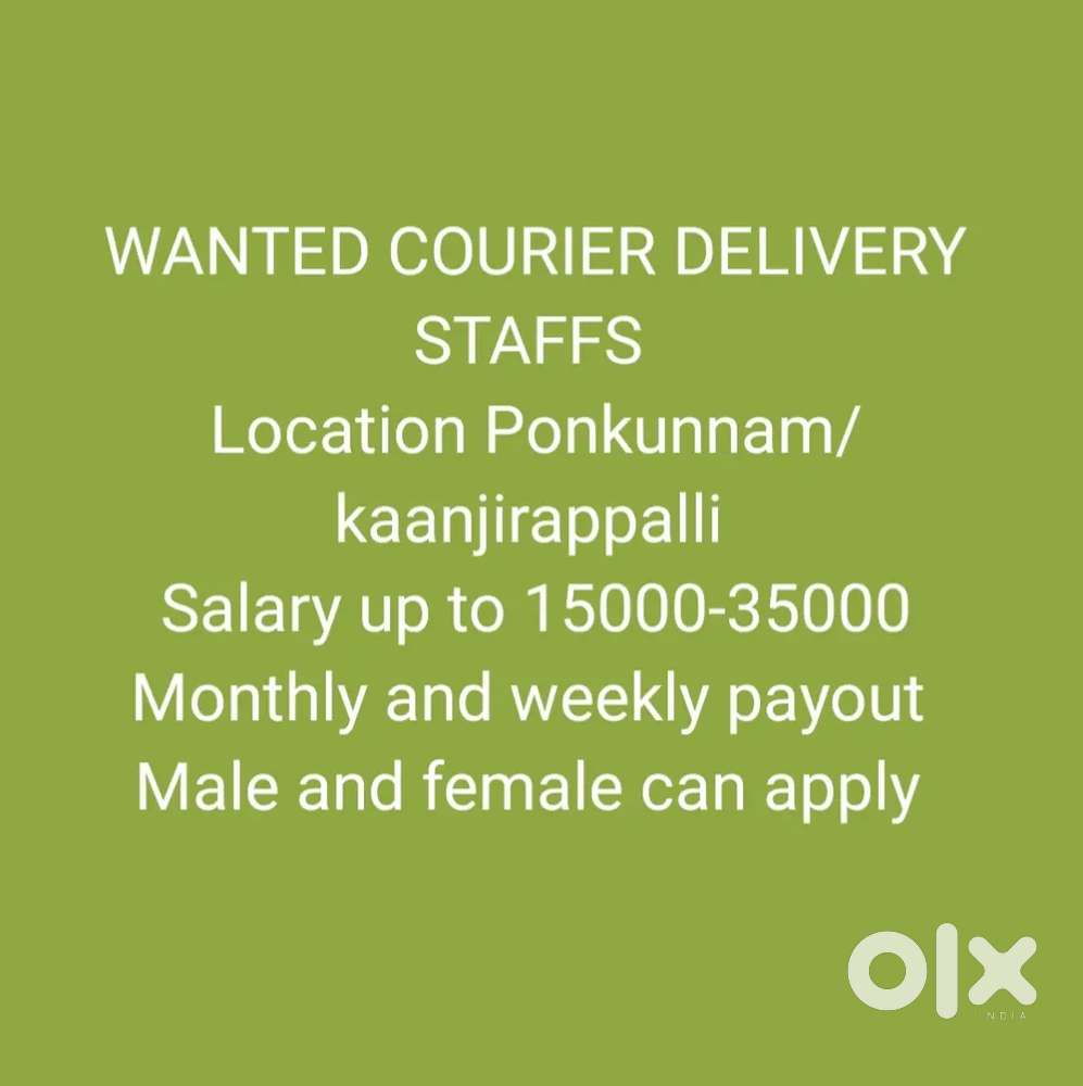 Wanted courier delivery staffs