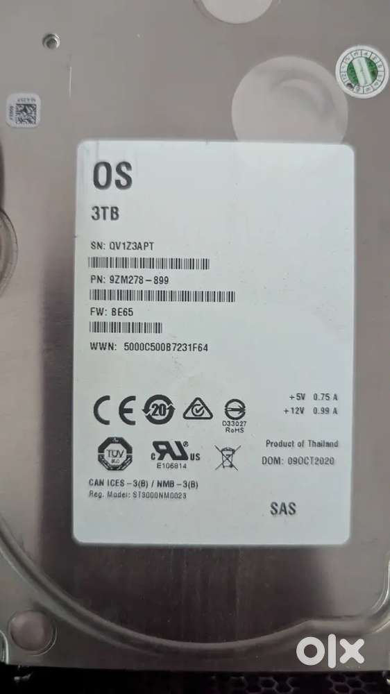 Seagate Enterprise SAS Hard Drives - 6TBx2 &3TBx3 Excellent Condition