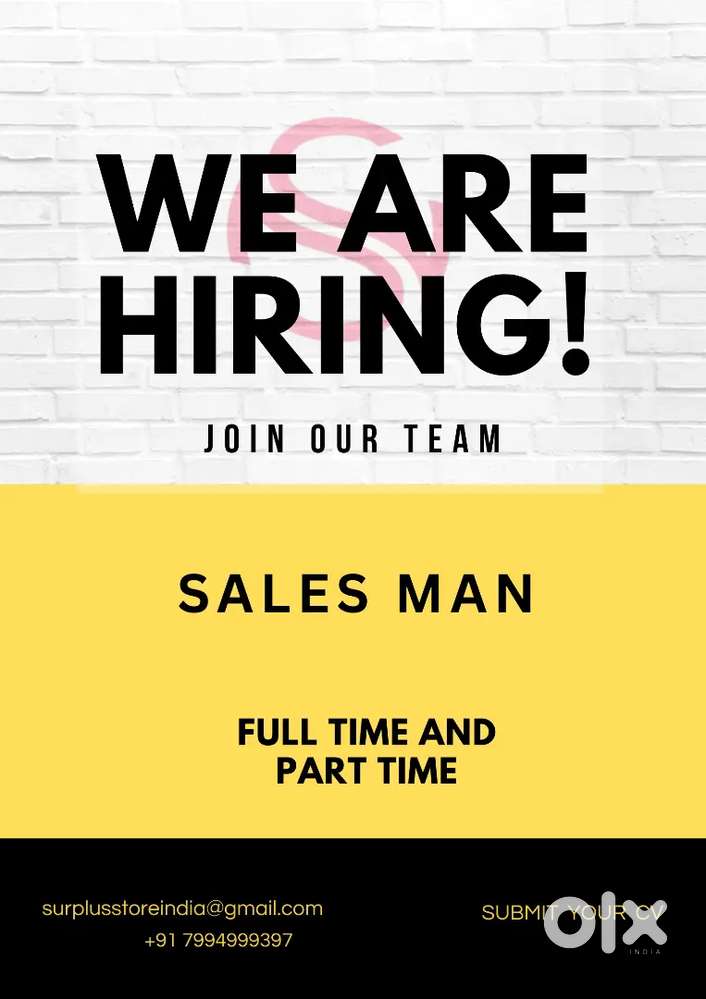 WANTED SALES MAN