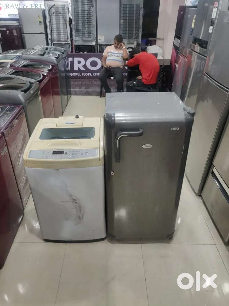 Lightly used refrigerator n washing machine available starting 6000