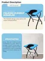 Toilet chair foldable