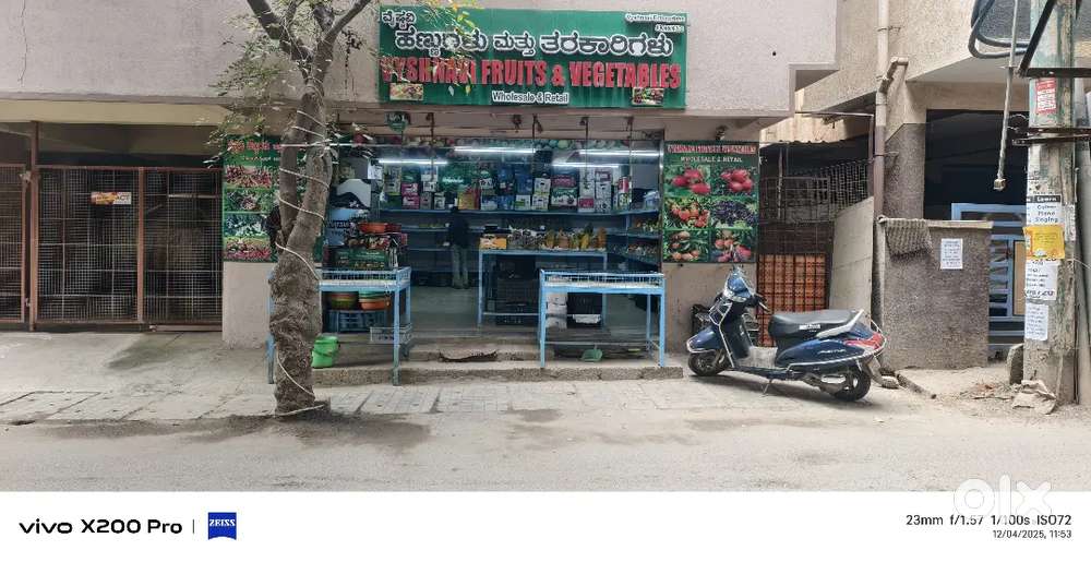 Fruits and vegetables shop for sale