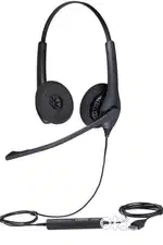 Jabra Biz 1500 Duo Wired On Ear Headset with Mic (Black)