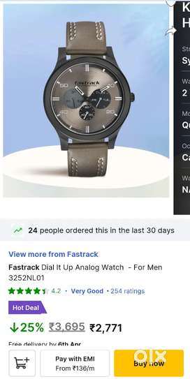 Fastrack analog watch -3252NL01 for mens