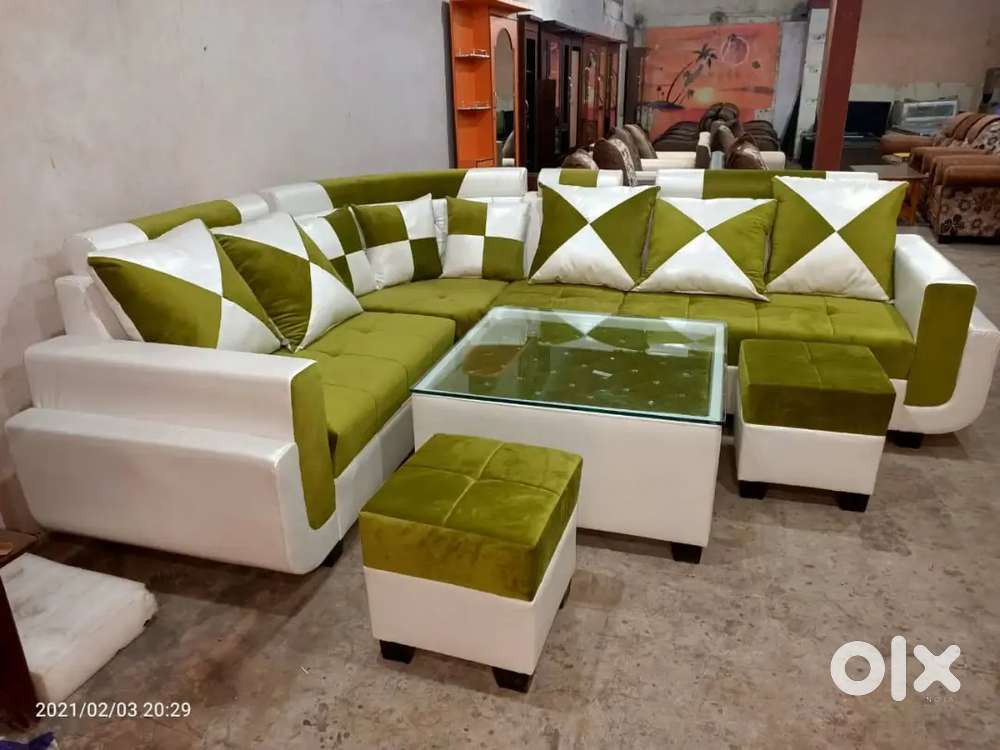 L shape sofa set