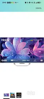 Haier TV 55 inch new one with bills new one 1 month old