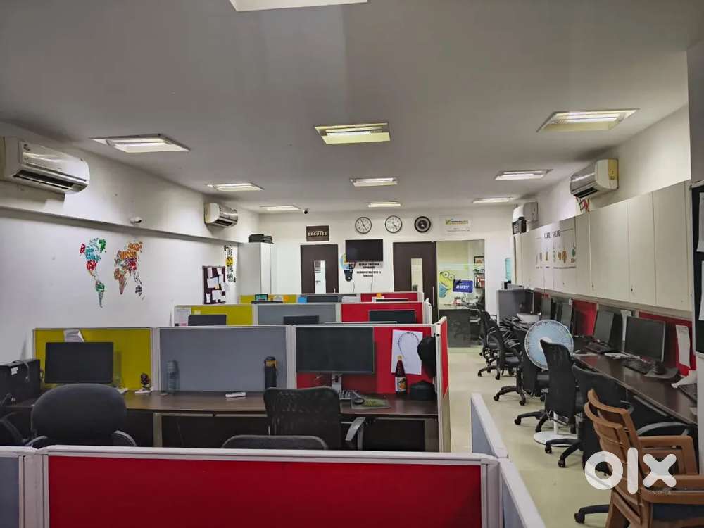 2 cabins 1 meeting room,32 w/s pantry washrooms 1 car parking etc.