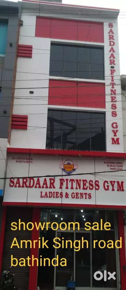 3 story showroom sale amrik Singh road bathinda cont for detail