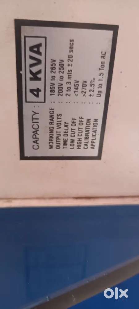 Voltas stabilizer AC 4kw