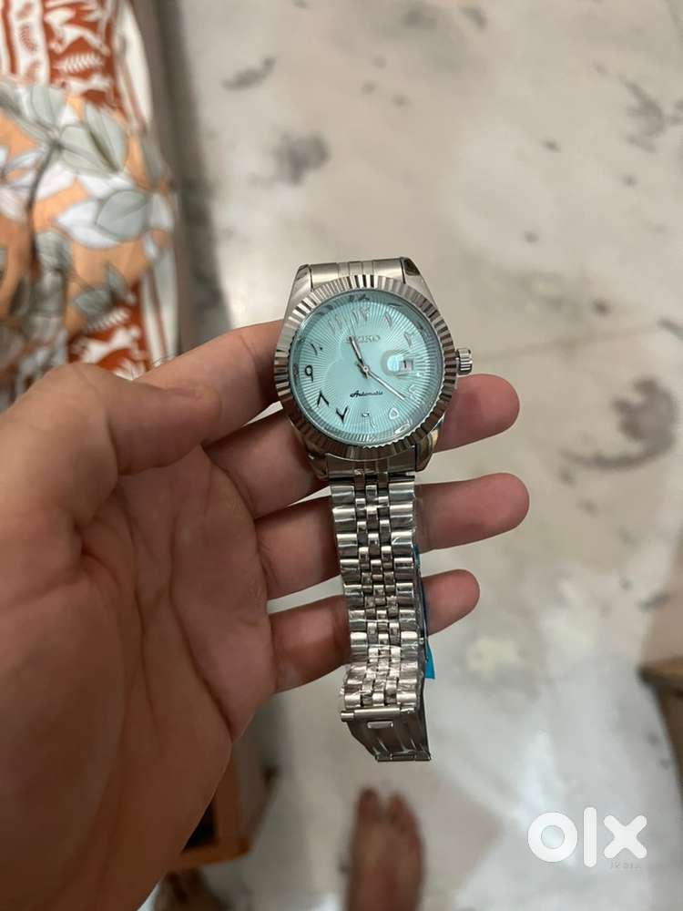 Seiko blue arabic watch