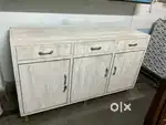 Kitchen storage cupboard 2 sections 3 drawers 5 years used