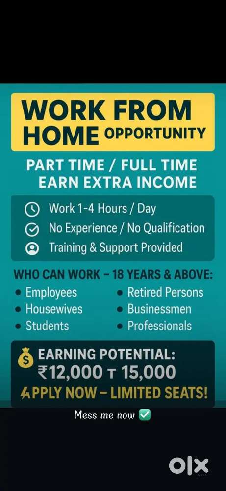 Work from home job  how's wife, student, freshers, job holders
