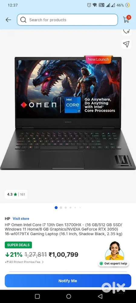 Hp Omen gaming laptop