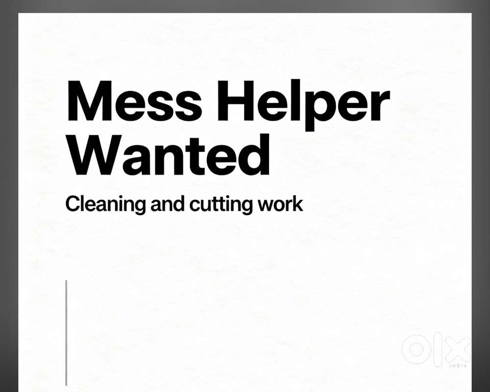 NEED KITCHEN HELPER