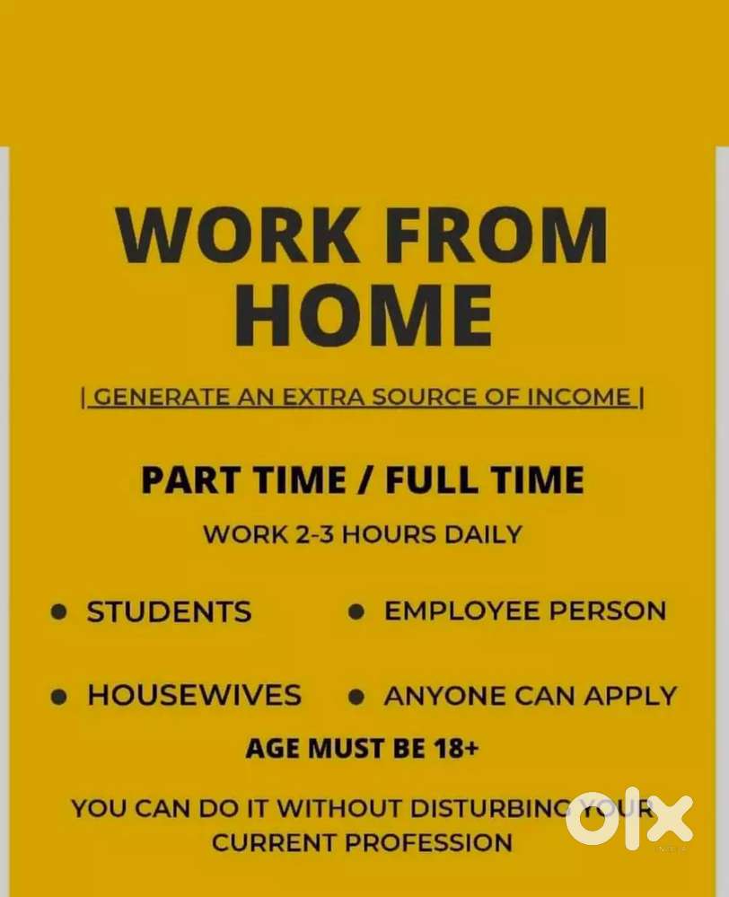 work from home for student, house wife and job person