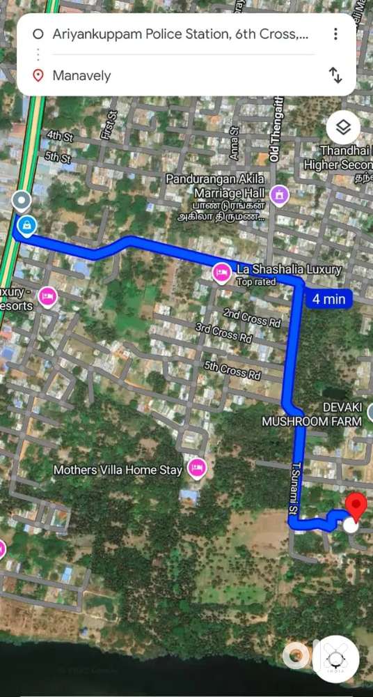 Plots for Sale in Manavely, Ariyankuppam – 850 & 955 sq.ft