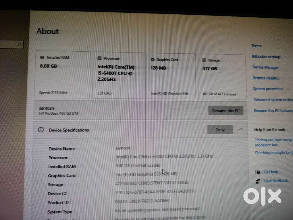 HP ProDesk 400 G3 DM