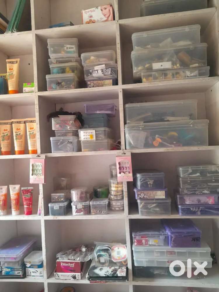 Worden racks and cosmetics materials