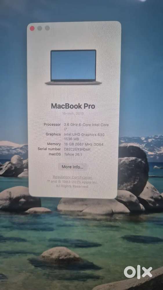 Macbook 16 inch 2019