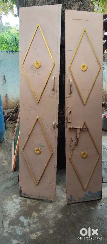 Kitchen double iron door and mess door for door and window.