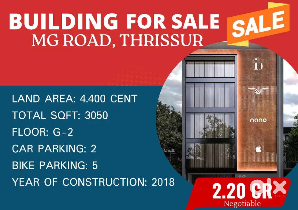 Commercial Building Sale Mg road Thrissur