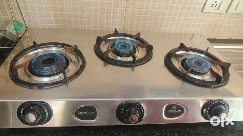 3 stove burner stainless steel