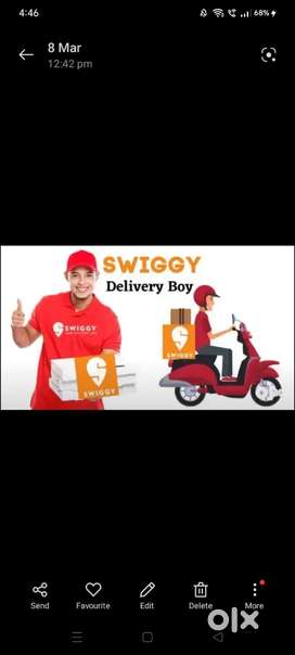 Swiggy delivery job in Chennai redhills