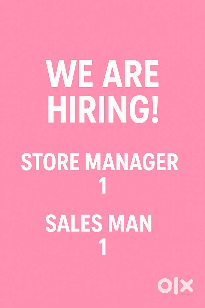 sales person &store manager