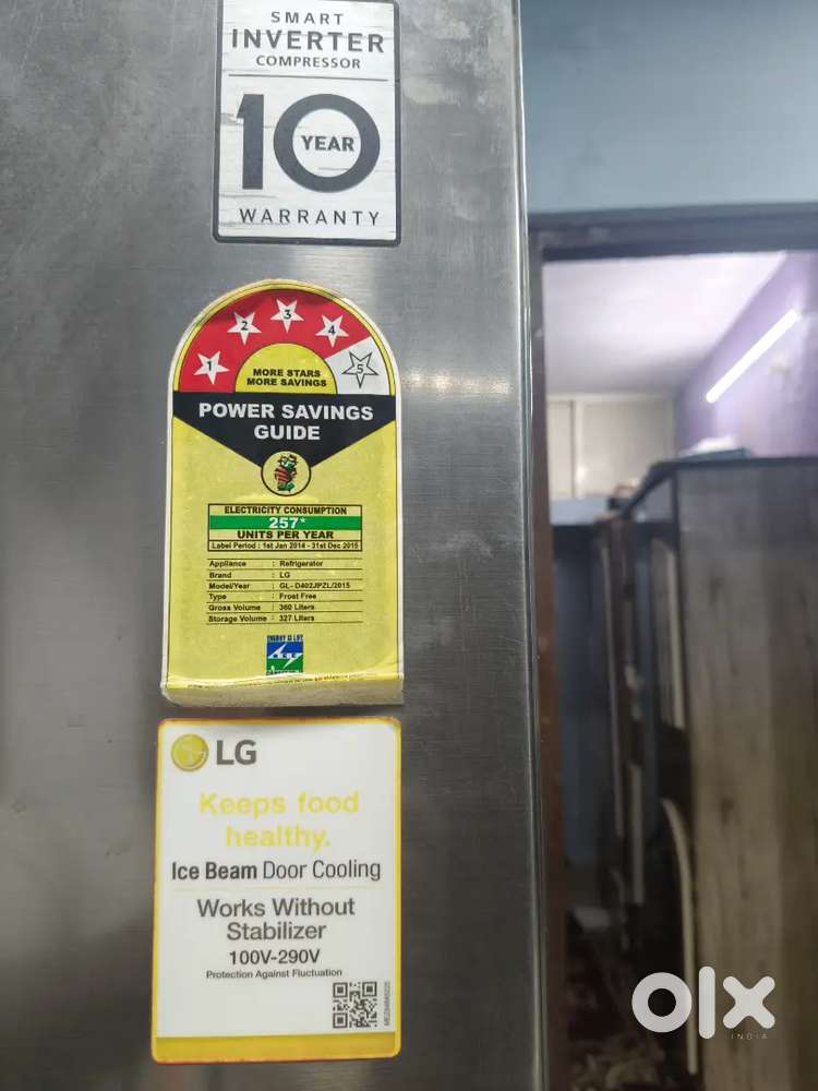 LG FRIDGE 360 L V GOOD CONDITION SMART  INVERTER FRIDGE