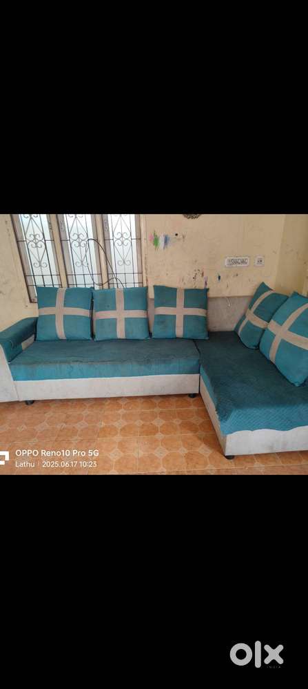 Old L shape sofa