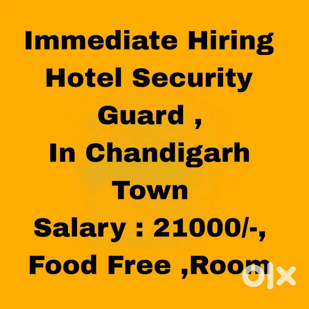5 Star Hotel Security Jobs, Food Free, Room, Urgent Joining