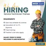 Wanted Service Technician Trainee